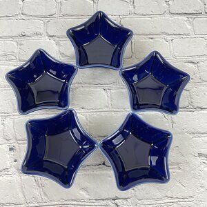 Longaberger Pottery Proudly American  Mini Star Shaped Bowl Vintage Set of 5